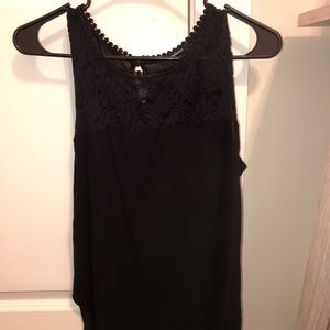 Black tank top blouse